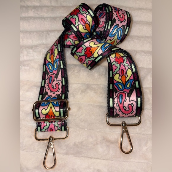Handbags - Guitar Handbag Colorful Floral Strap